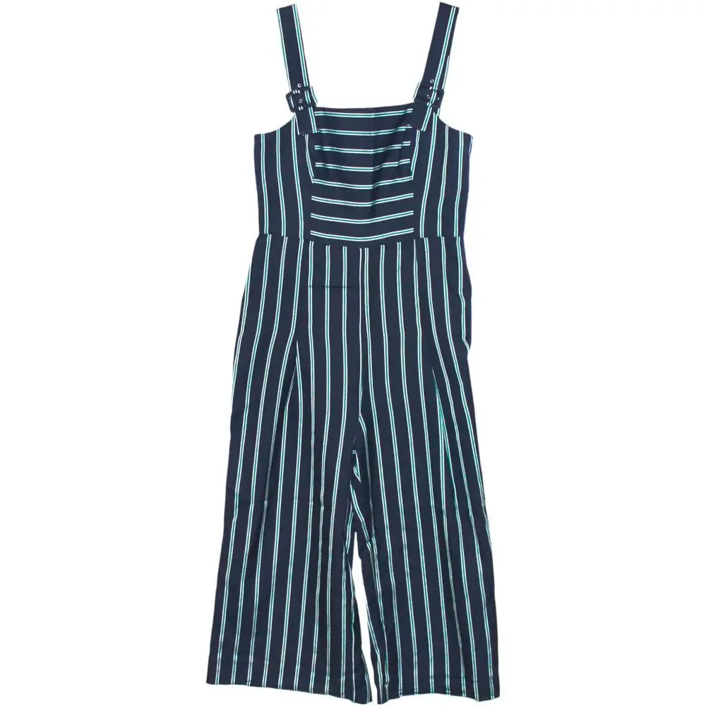 BCBGeneration Navy Buckle Strap Jumpsuit Size 10